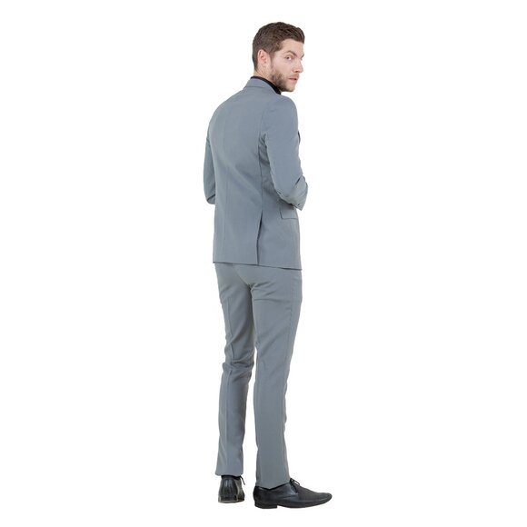 Vitto's Premium Polyester 2pc Mens Suit, Light Grey - Picture 6 of 6